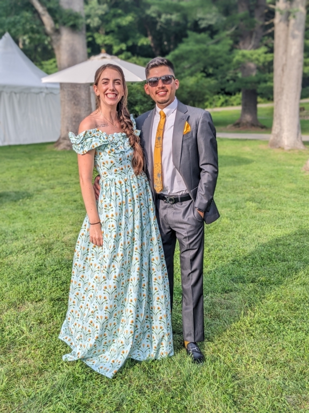 Aqua Blue Dandelion Dress